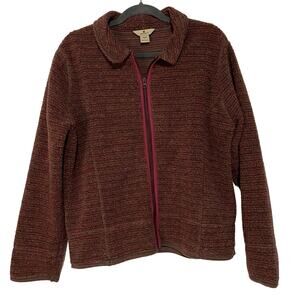 Vintage Woolrich Black Cherry Womens Red Full Zip Jacket Large Gorpcore hiking